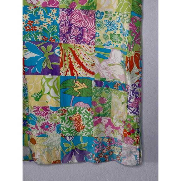 Vintage 1990s Lilly Pulitzer White Label Patchwork Shift Dress 8P AS IS Flaws - Picture 5 of 16